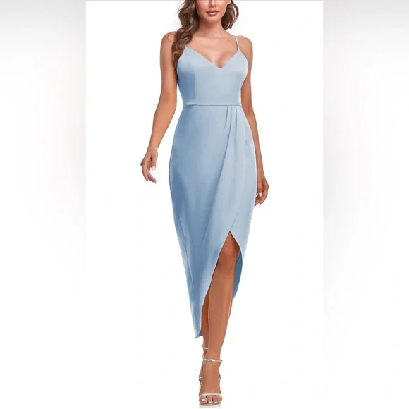 Aigeman | Dresses | Womens Spaghetti Straps Sexy Backless Satin Maxi Dress  Summer Weddin